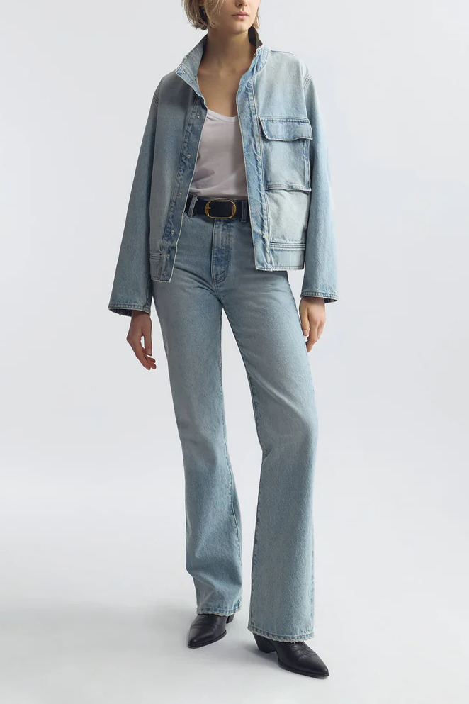 Oversized Denim-Jacke Marilou in Alice Wash