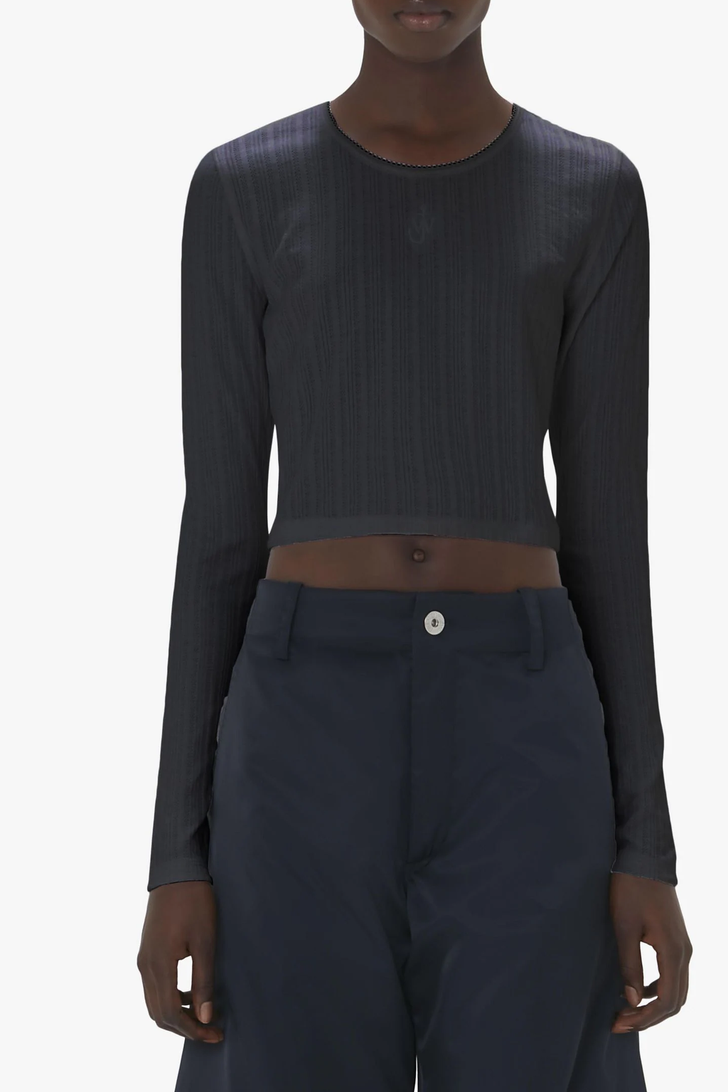 Crop Top Anchor Embroidery