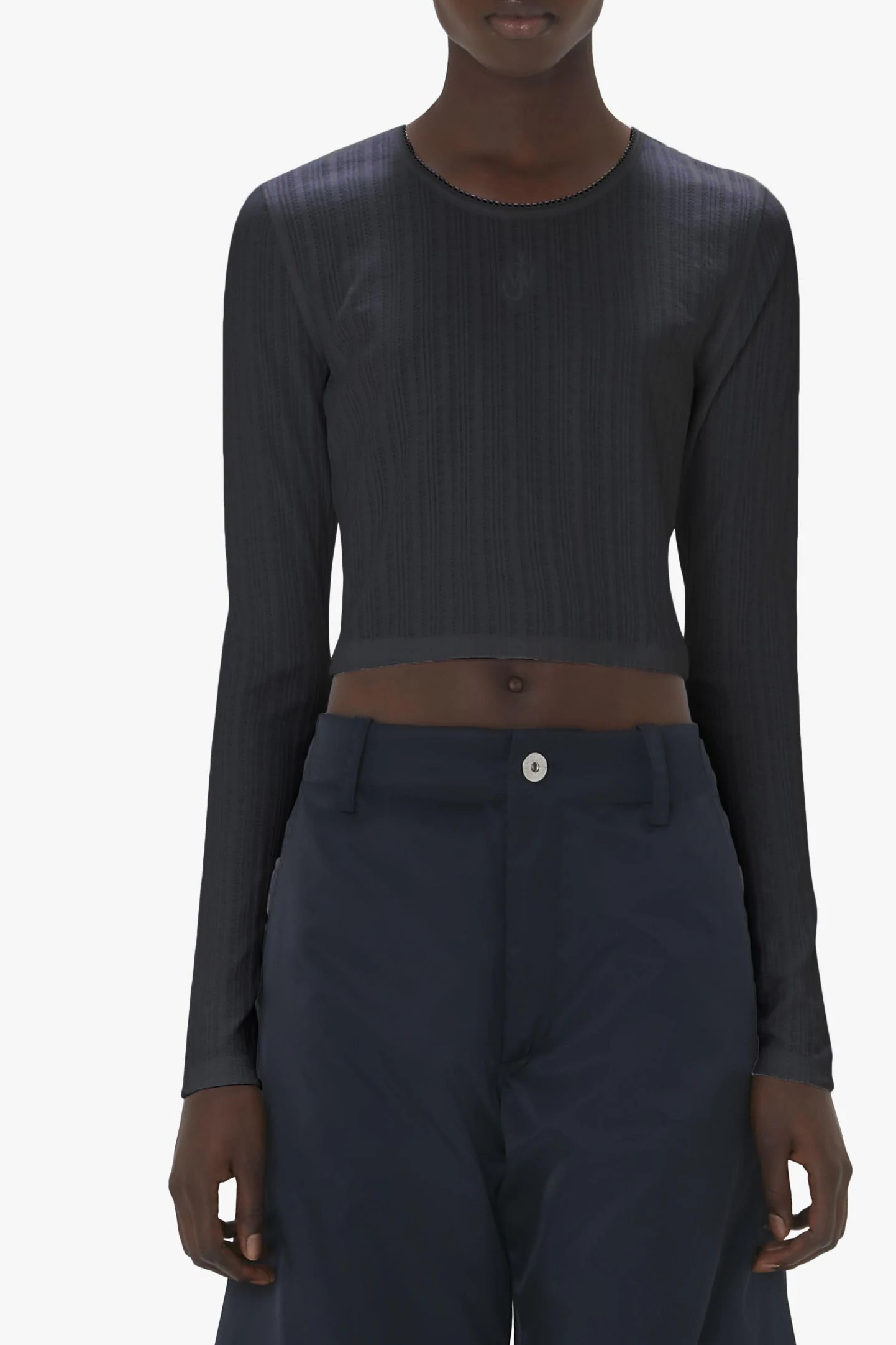 Crop Top Anchor Embrodery