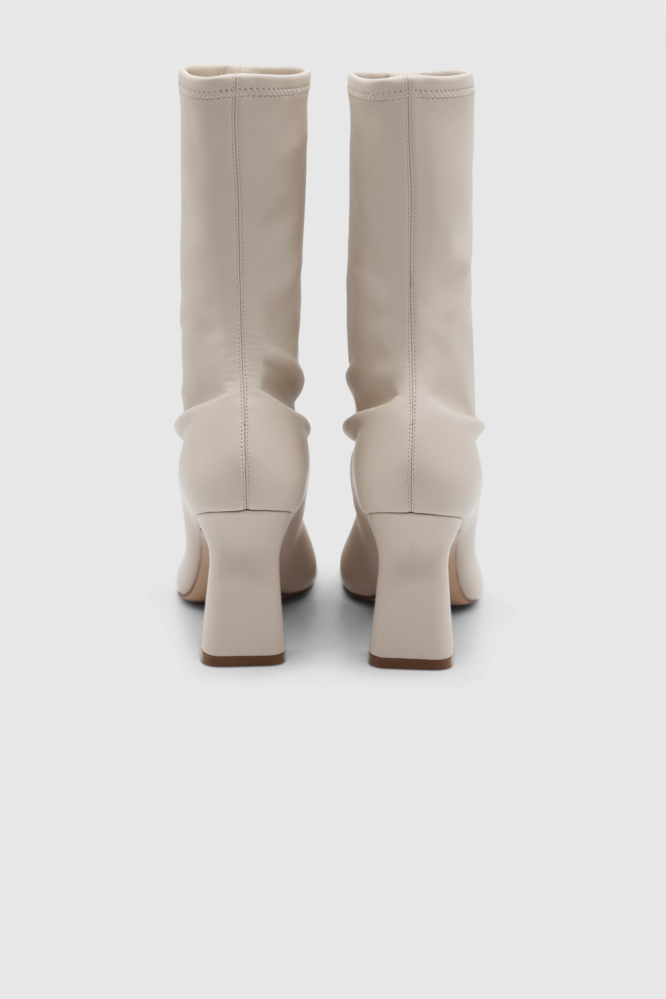 Ellia Metal Toe Cap Stretch Bootie Natural