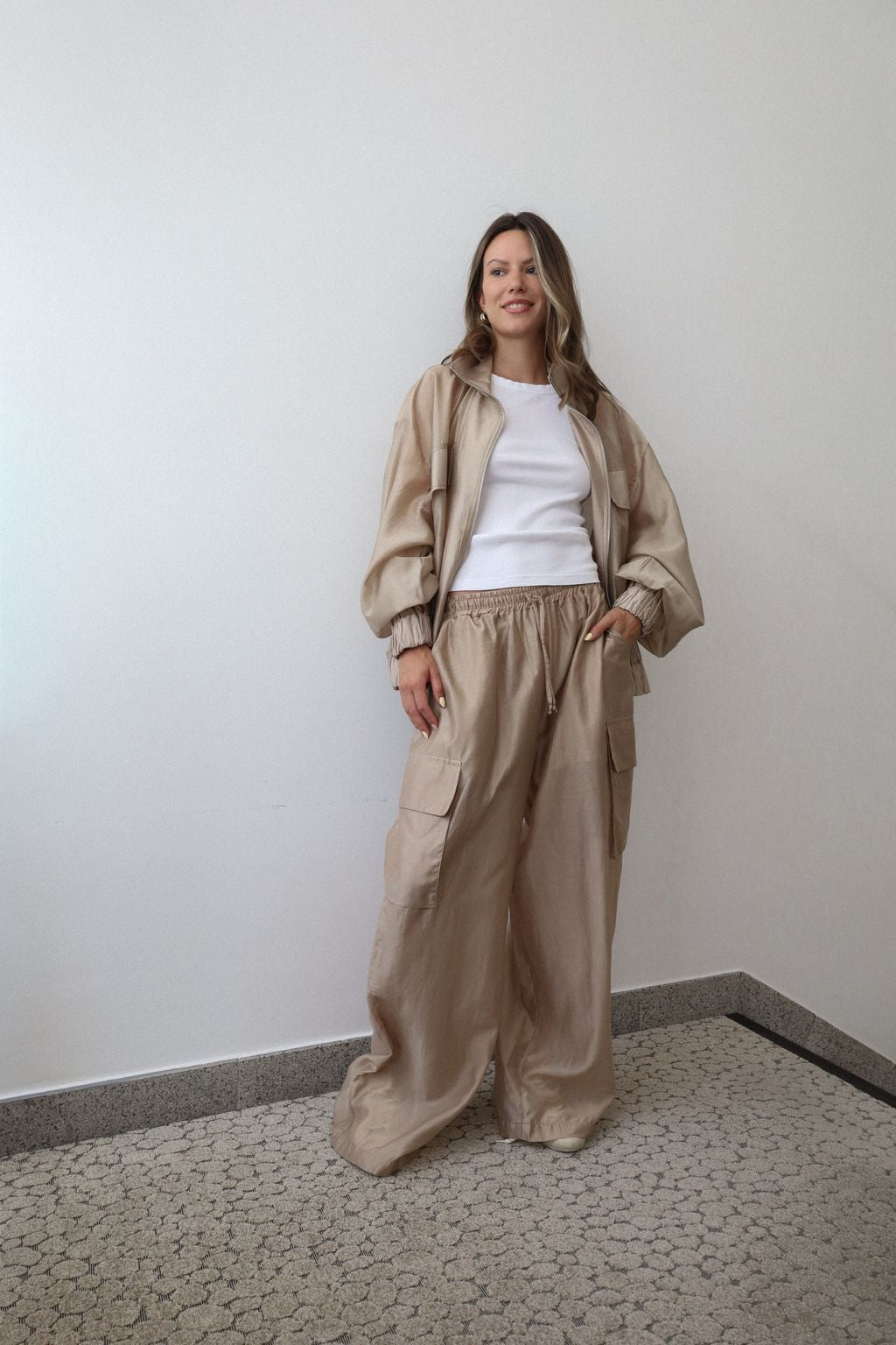 Cargohose Nube in Beige