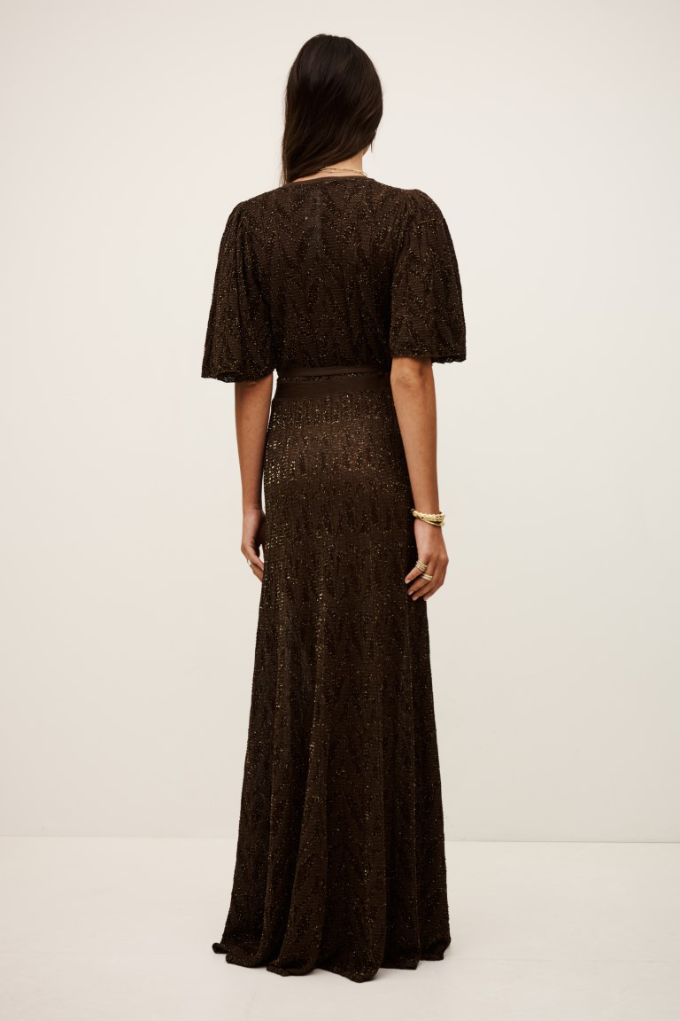 Langes Weeda Kleid mit Leichte Glitzer Optik
