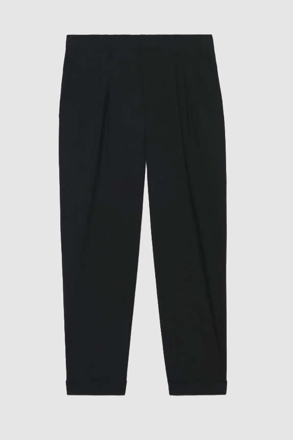 Carrot Fit Trousers Black