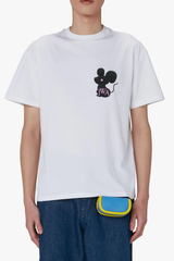 Mouse Embroidery Logo T-Shirt White