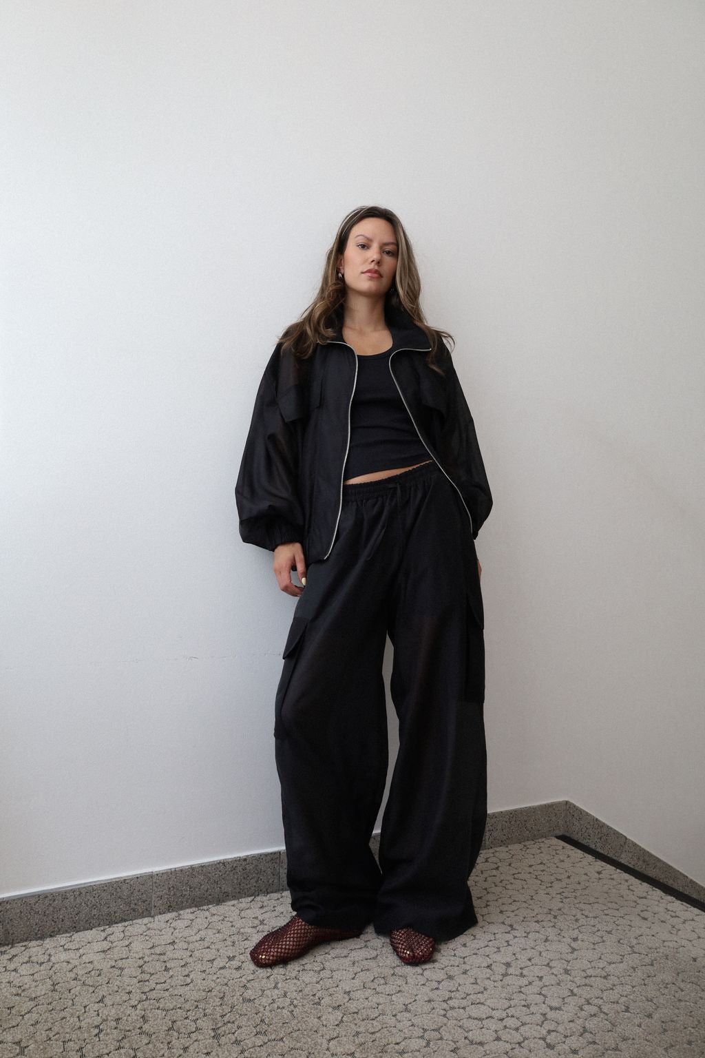 Transparente Jacke Vela in Black