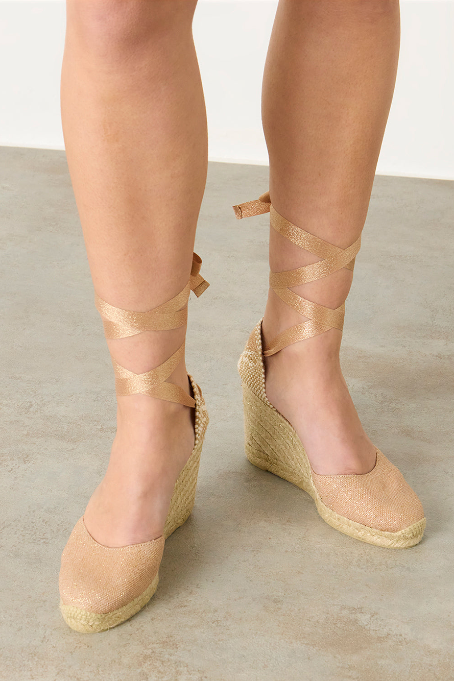 Carina Espadrilles Pink Gold