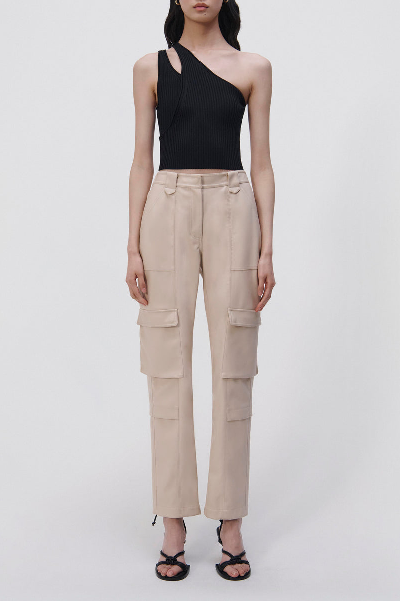 JENNI COMPACT RIB TANK BLACK