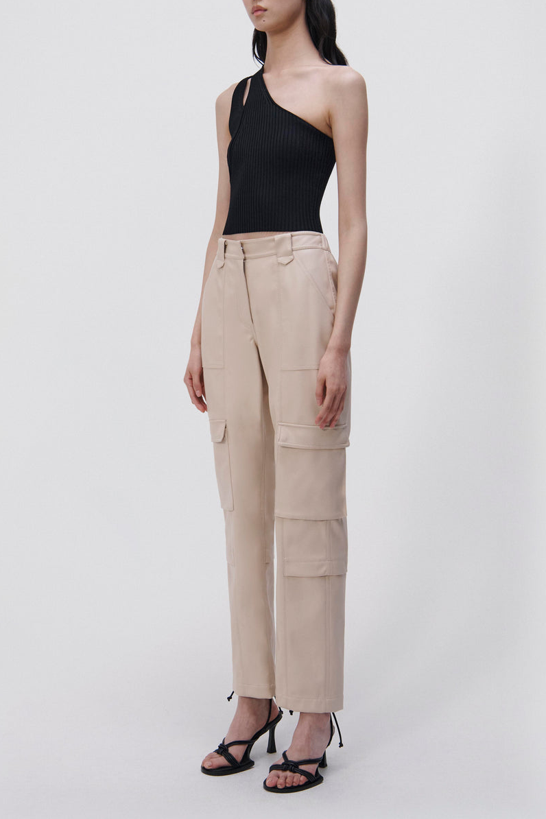 JENNI COMPACT RIB TANK BLACK