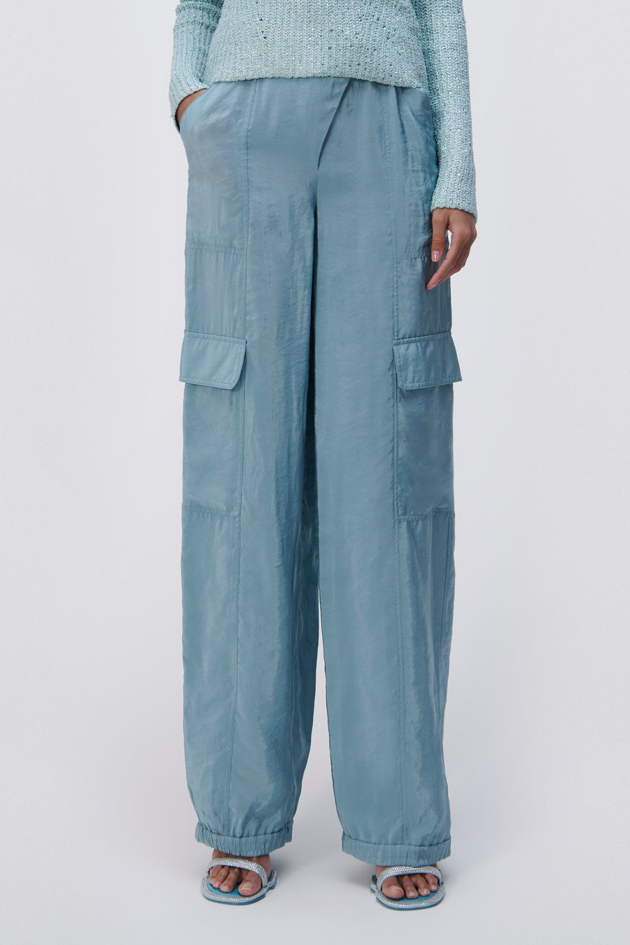 ARTEMIS PARACHUTE CARGO PANTS BLUE