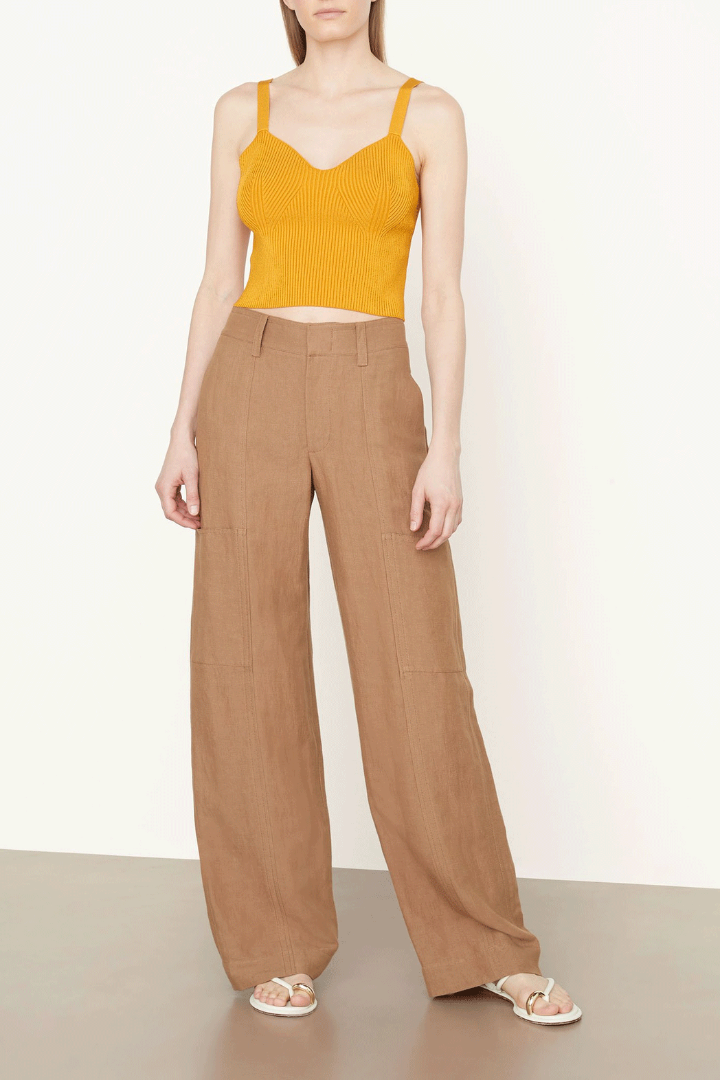 Ribbed Sweetheart Bralette Papaya