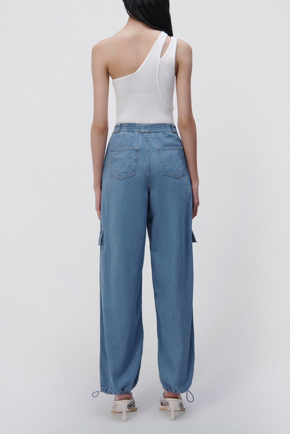 JENNI COMPACT RIB TANK WHITE