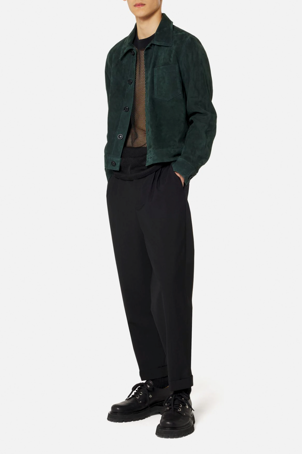 Carrot Fit Trousers Black