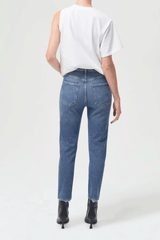 Riley high Rise Straight Crop Jeans in Silence