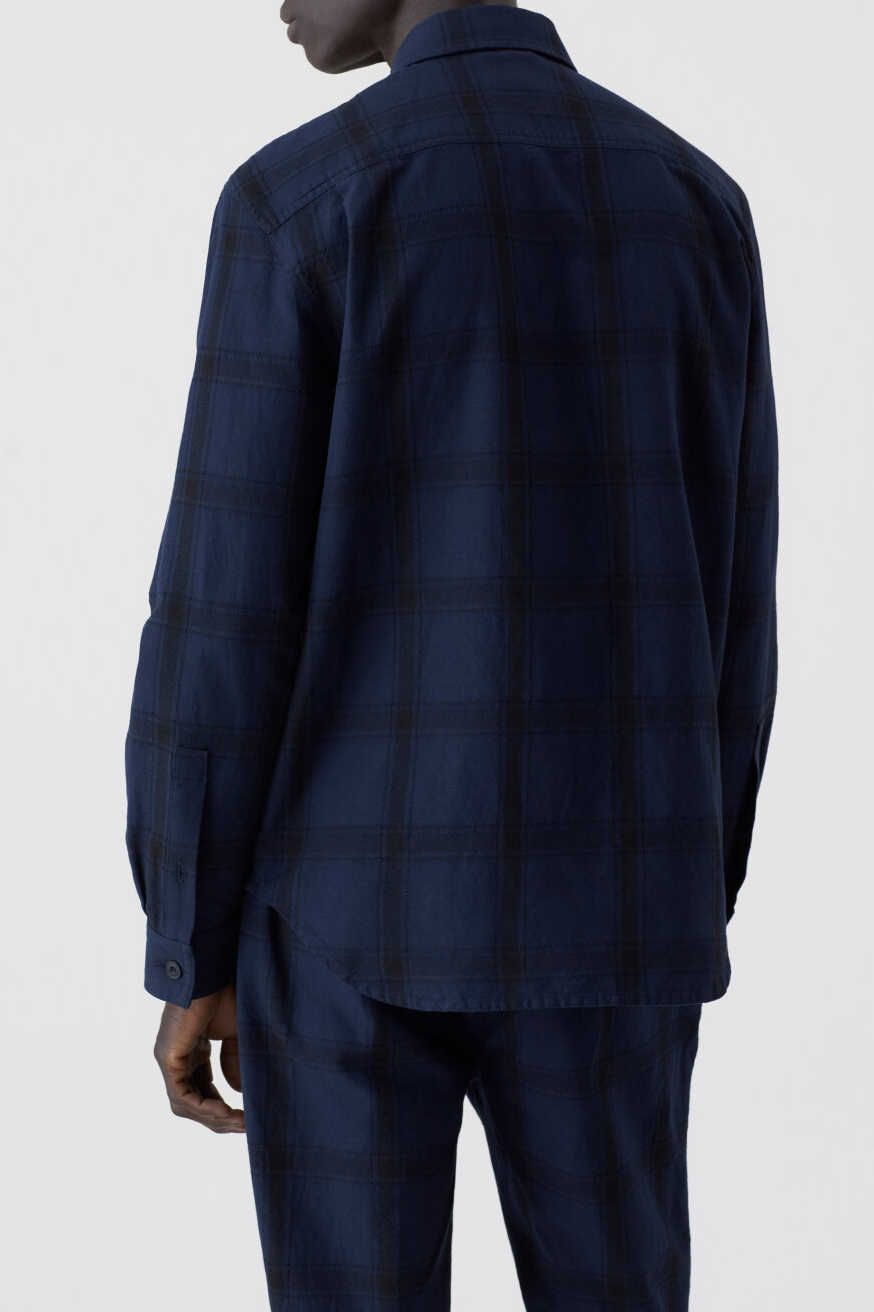 Relaxed Button Shirt Dark Night
