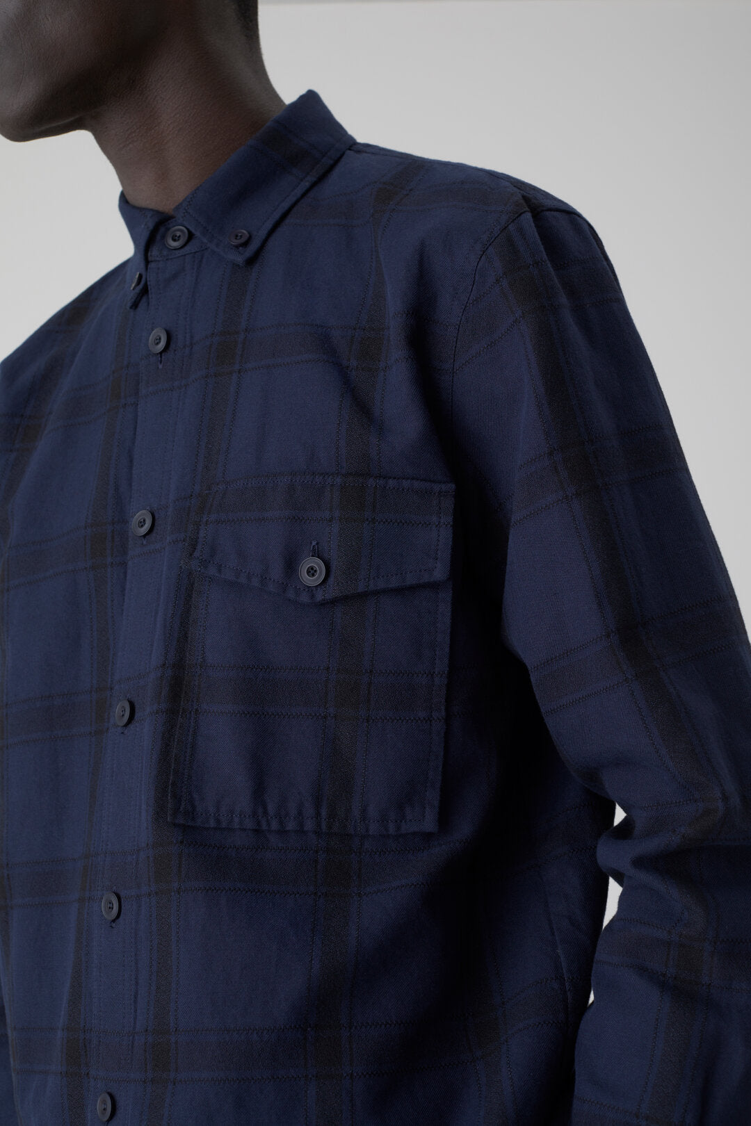 Relaxed Button Shirt Dark Night