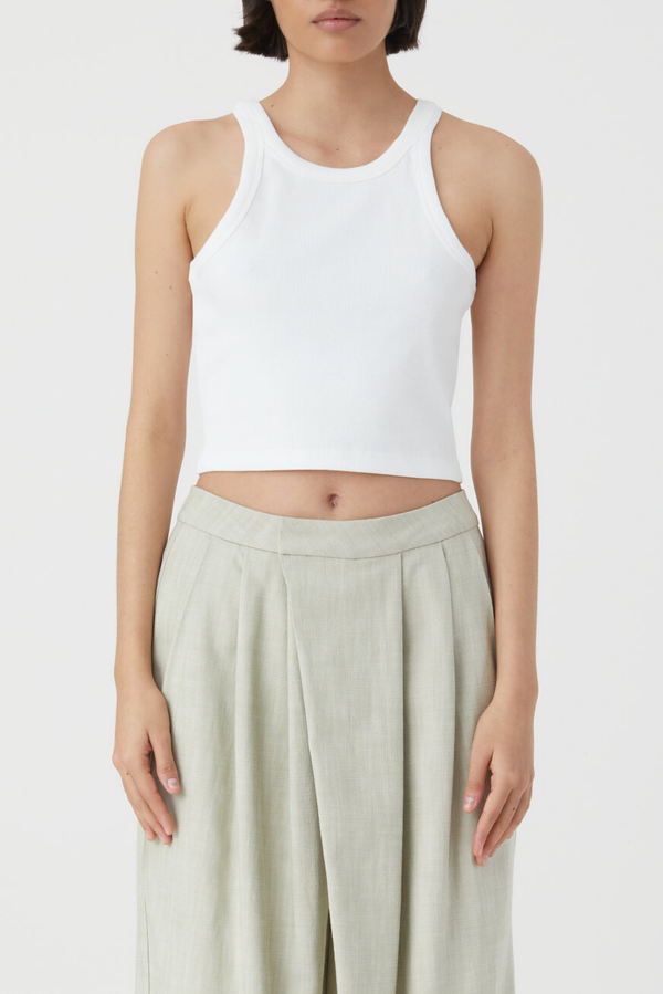 Cropped Tank Top Ivory
