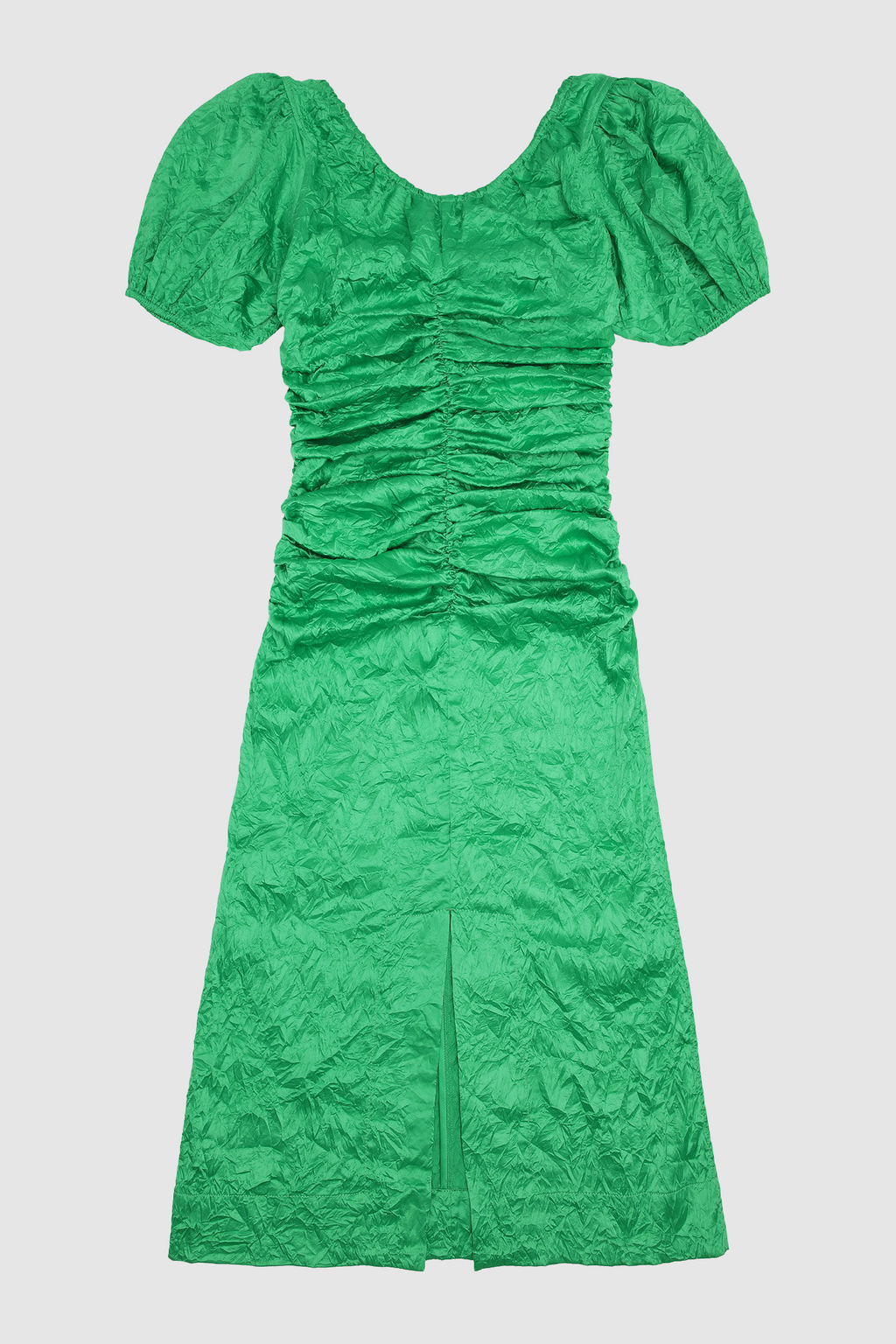Satin Dress Bright Green