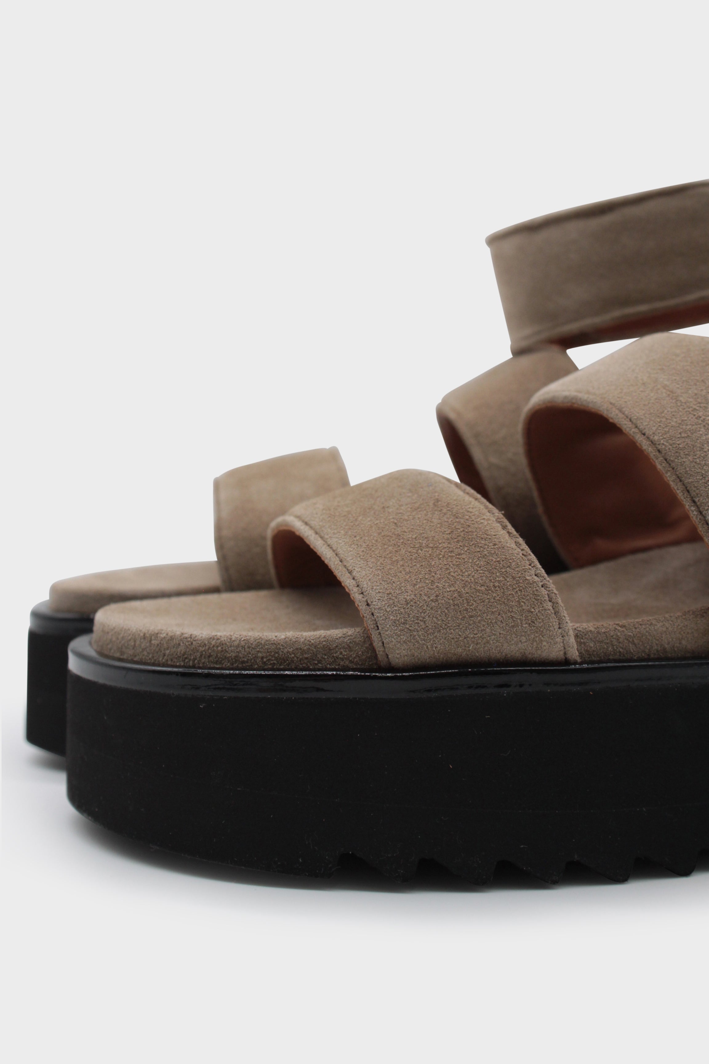 Plateau Sandals Dessert Babysilk Suede