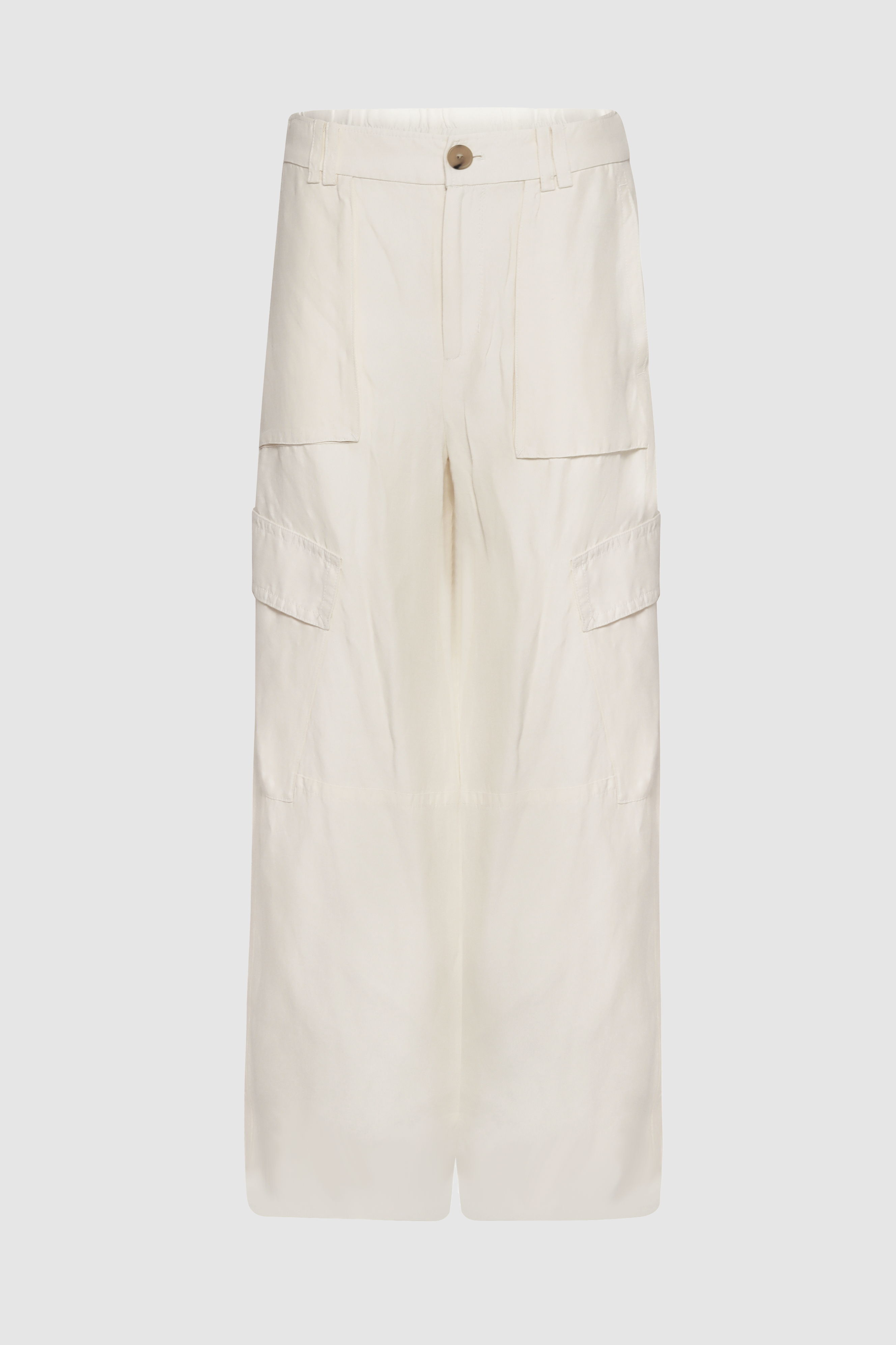 Wide Leg Cargo Pants Bone