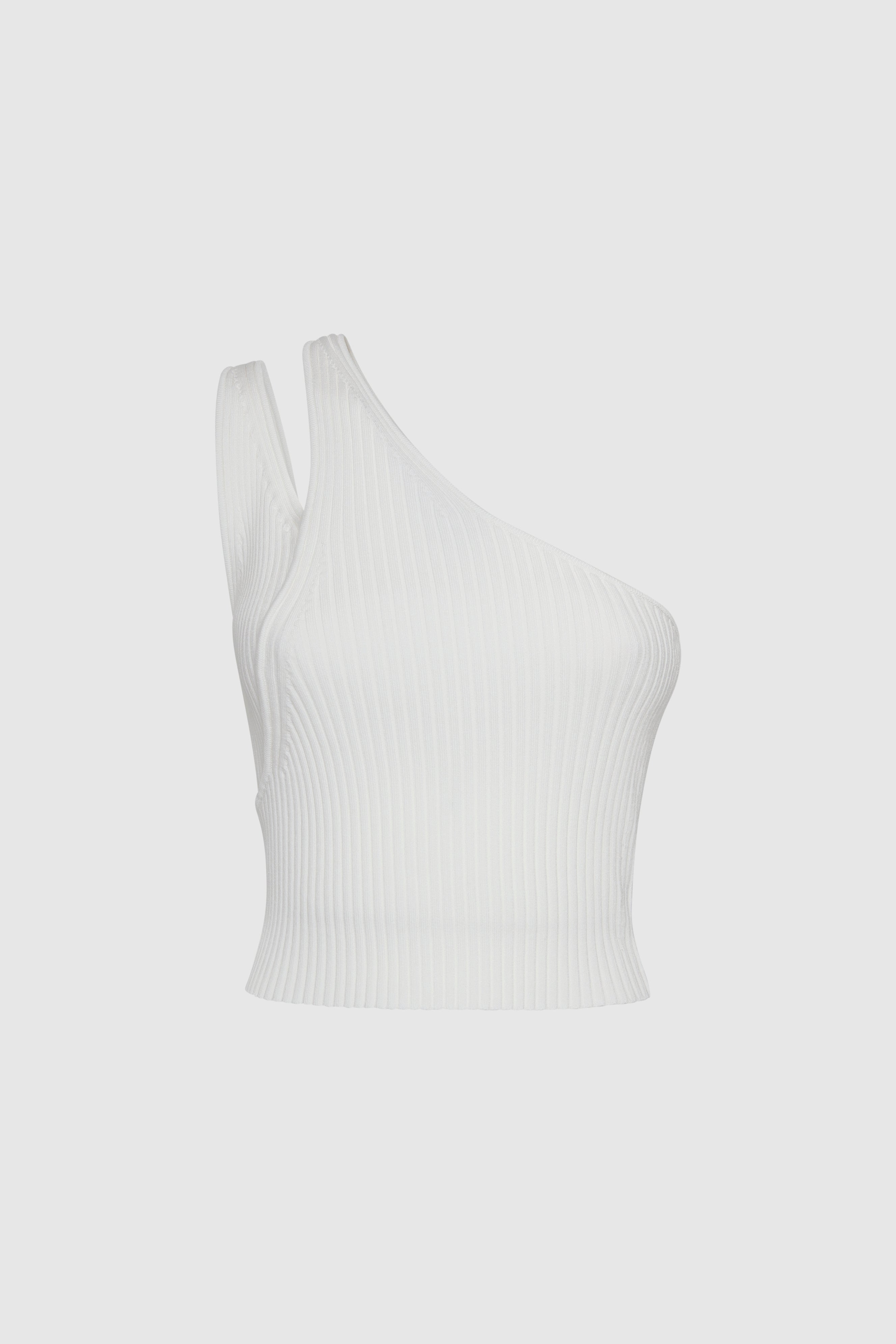 JENNI COMPACT RIB TANK WHITE