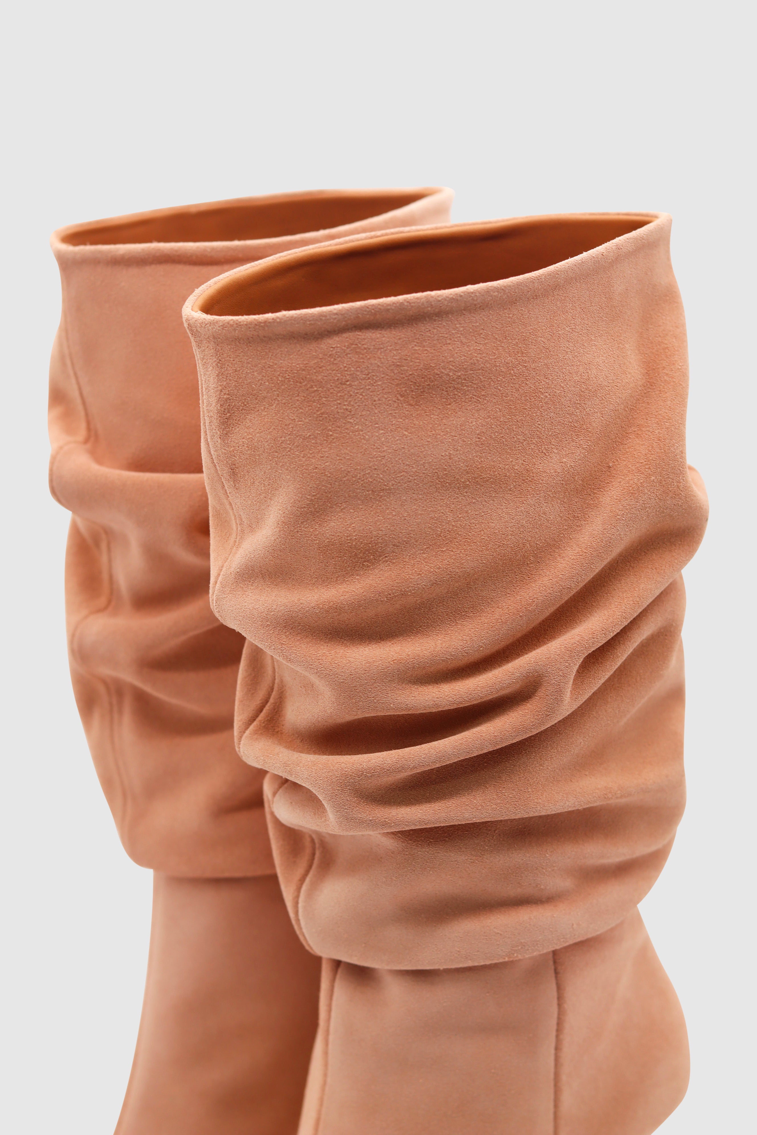 Tan slouchy boots sales