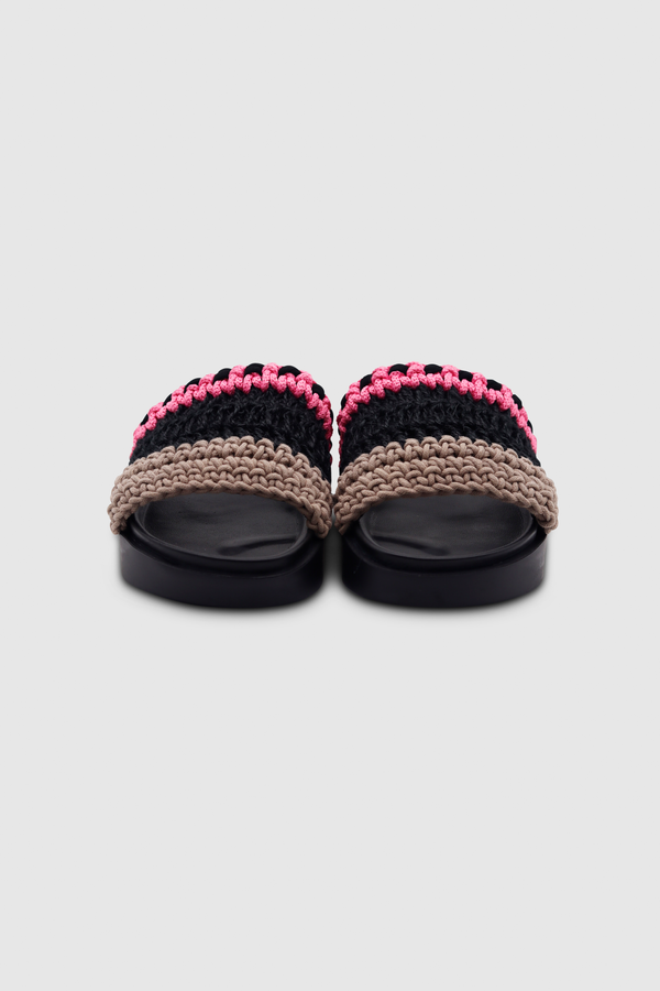 Loose Knitted Slipper Pink