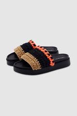 Loose Knitted Slipper Coral