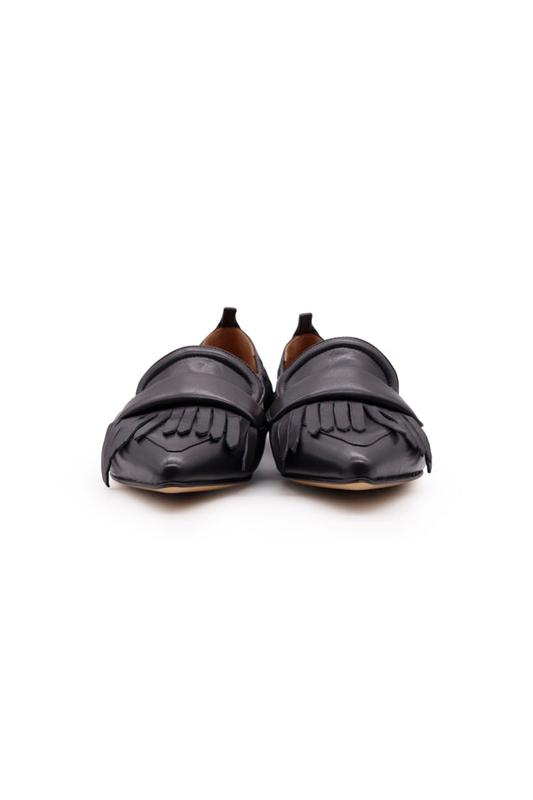 Loafer With Fringes Smoke