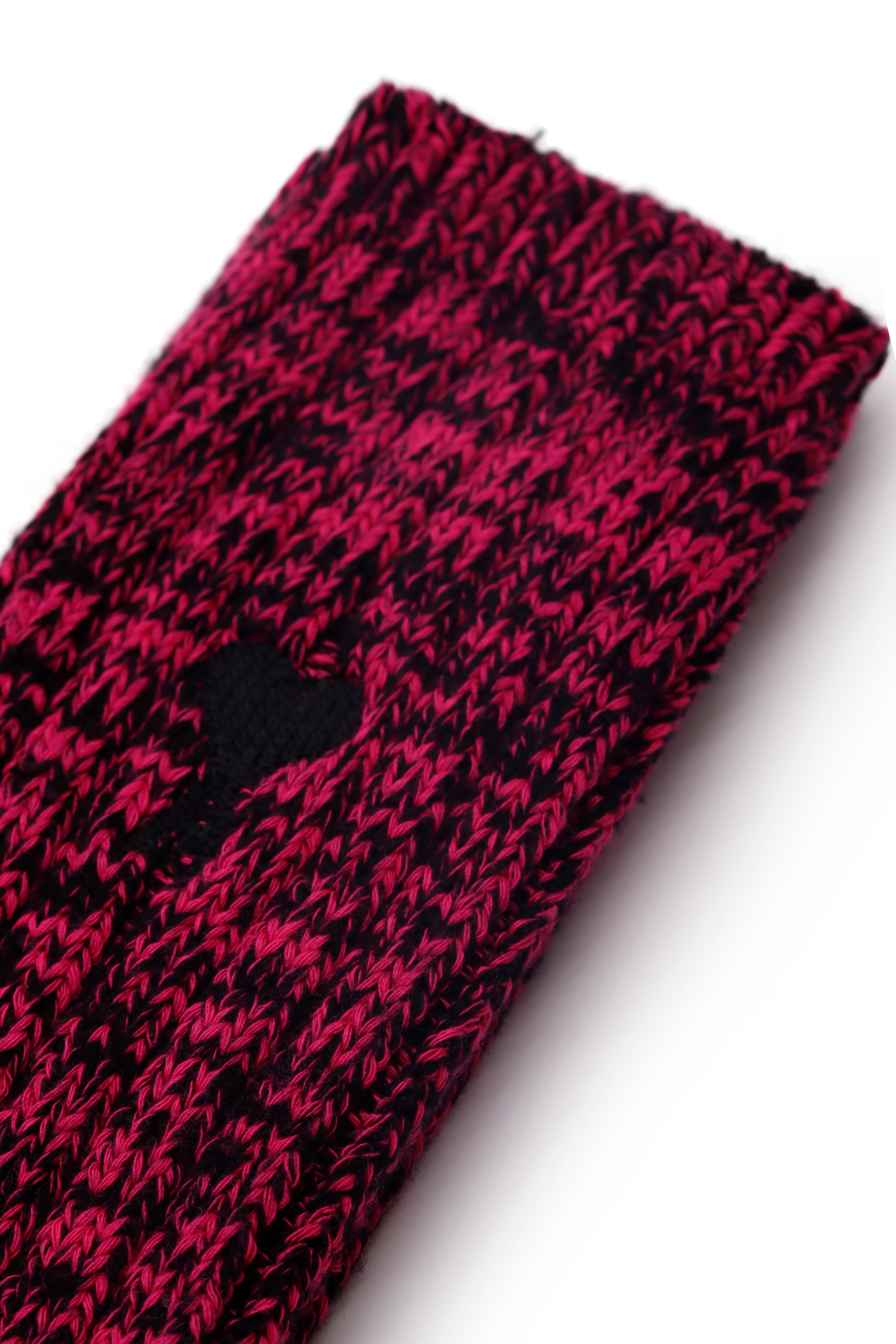 Two Tones Socks Black/ Fuchsia