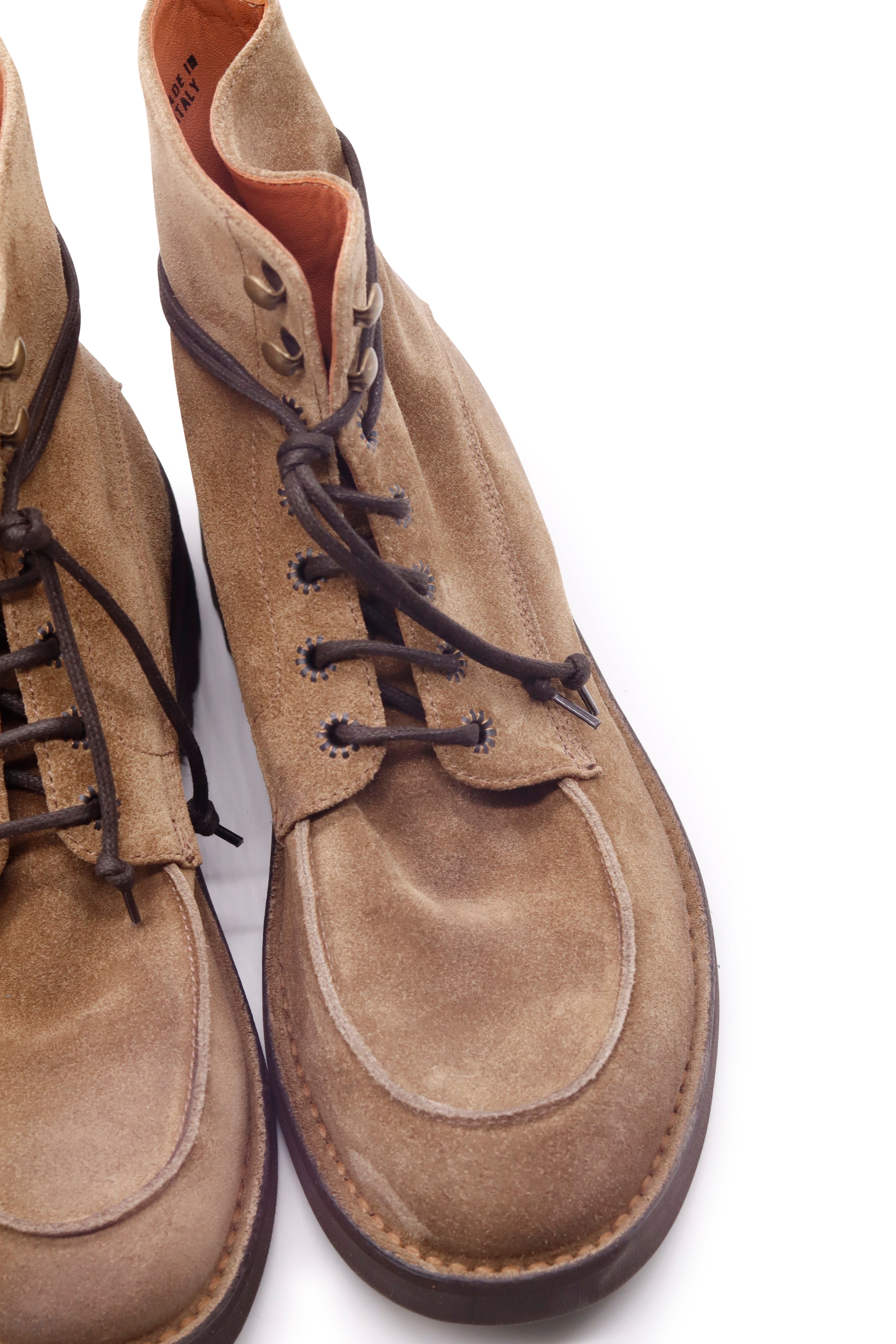 Lined Lace up Boots Taupe