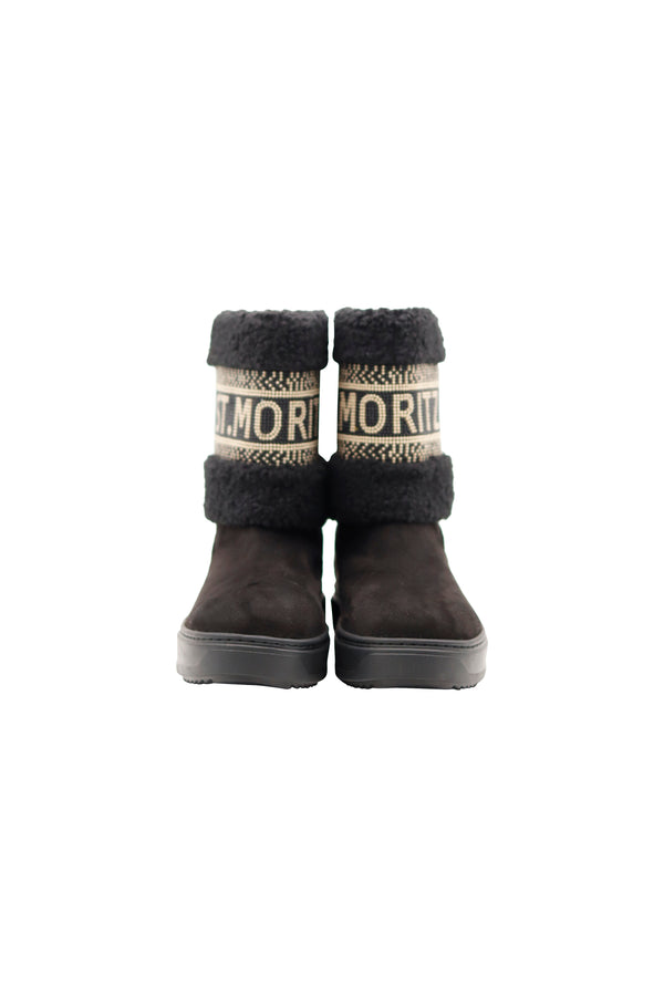 St. Moritz Fur Boots Black
