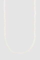 Row Pearl Necklace Gold Plated Sterling Silver