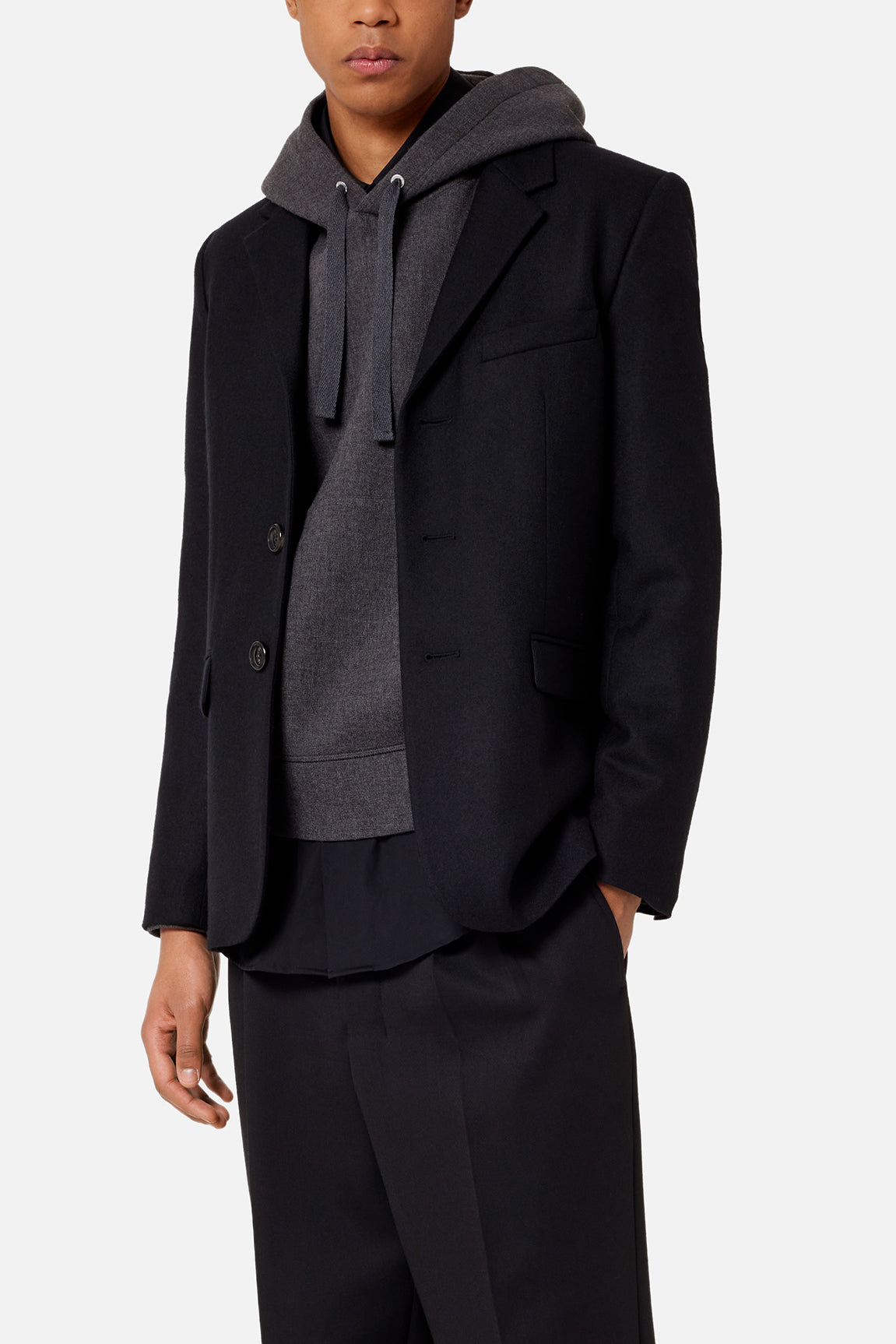 Three Buttons Jacket Black