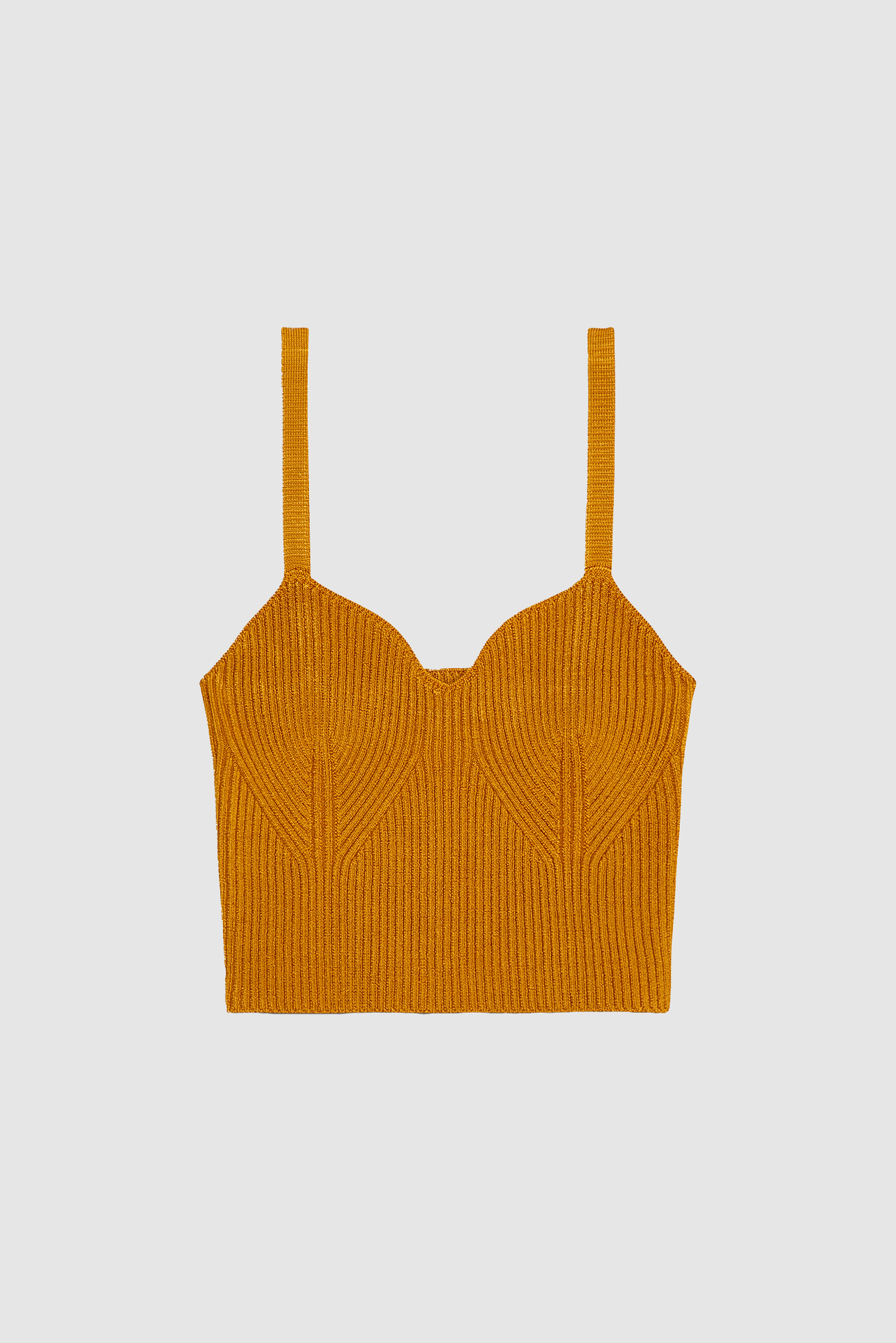 Ribbed Sweetheart Bralette Papaya