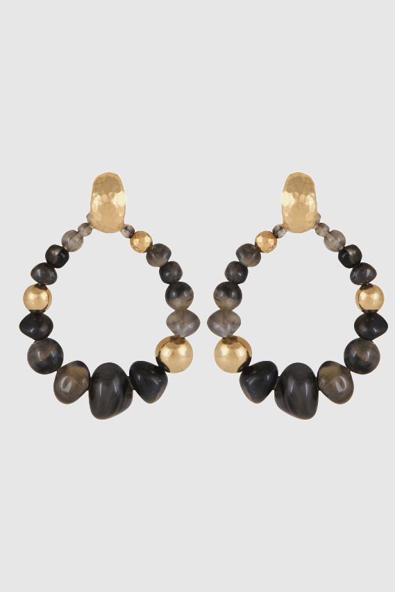 Biba Earrings Black/ Gold