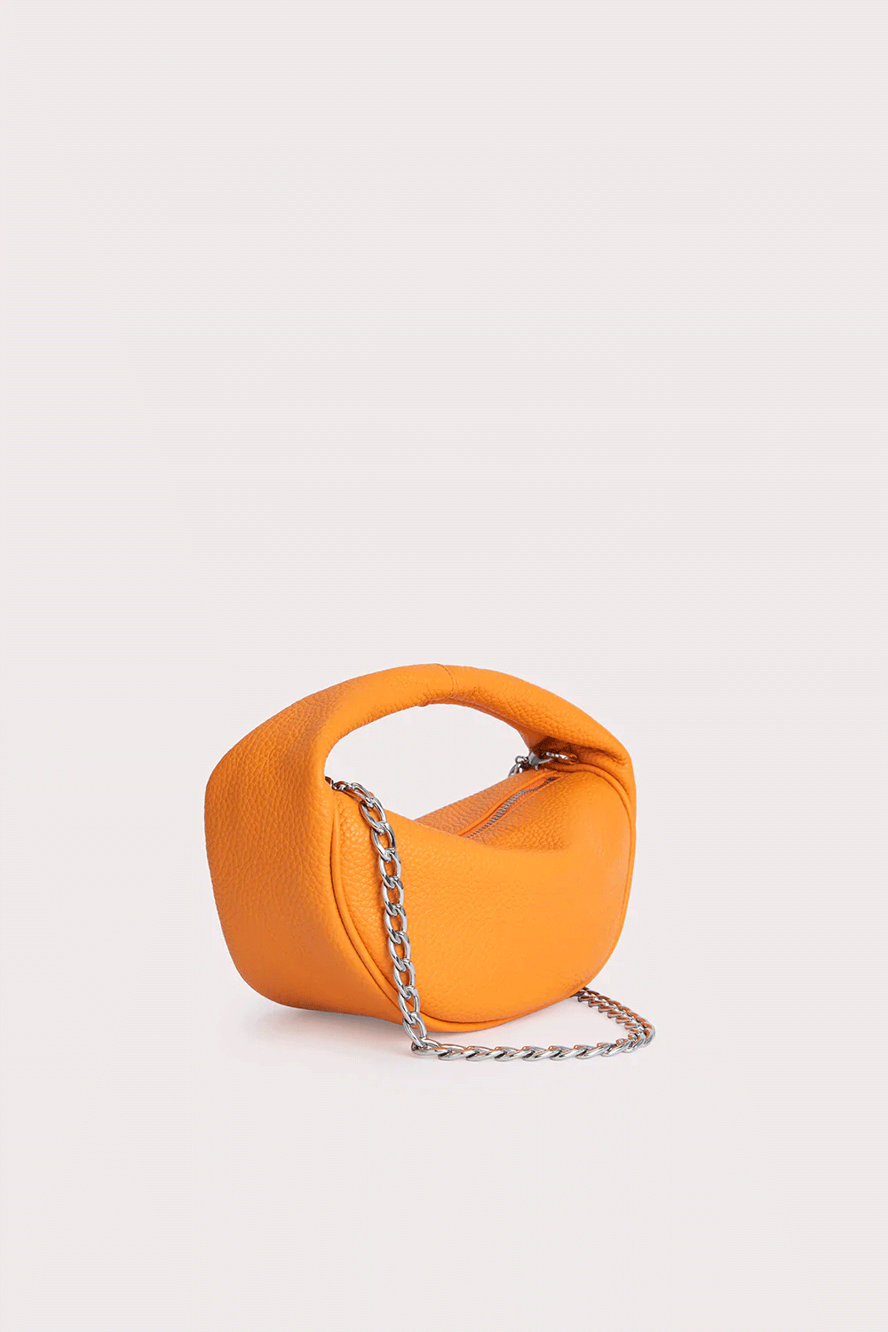 Baby Cush Orange Flat Grain Leather