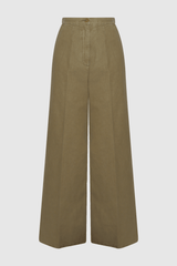 Loose Canvas Pants Agave