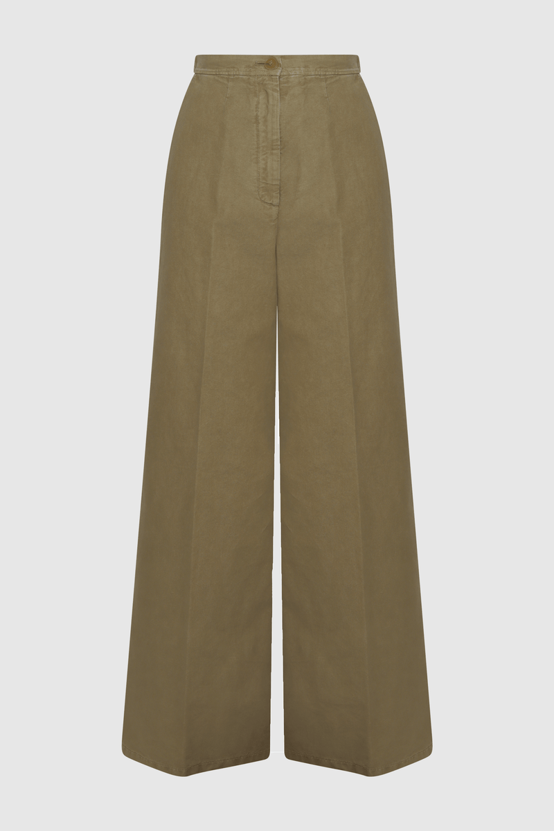 Loose Canvas Pants Agave