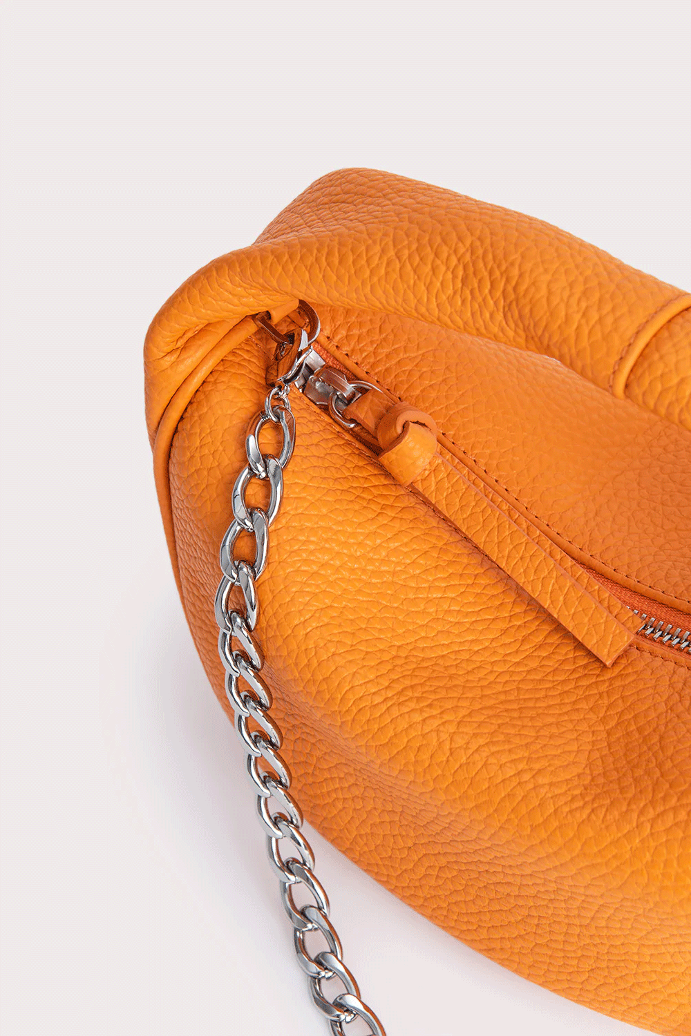 Baby Cush Orange Flat Grain Leather