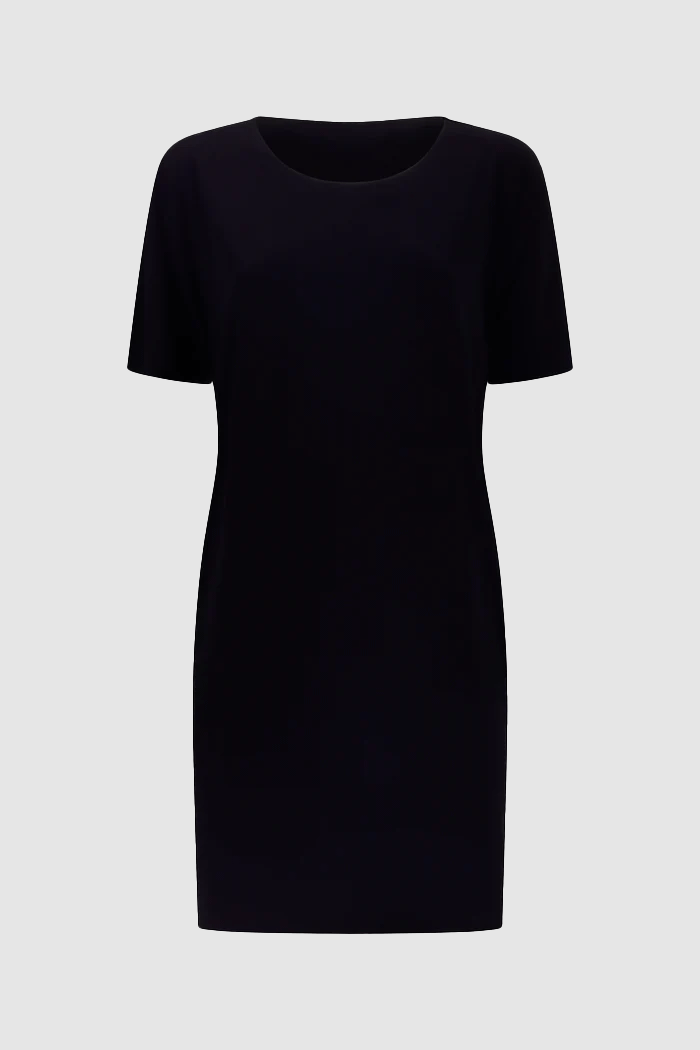 Short Boxy Dress Black