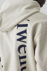 Embroidered Hoodie Marl Stone