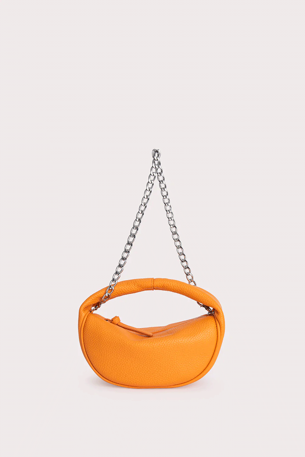 Baby Cush Orange Flat Grain Leather