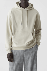 Embroidered Hoodie Marl Stone