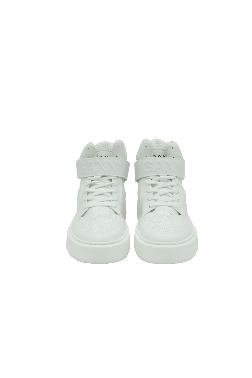 High Top Sporty Sneaker Egret