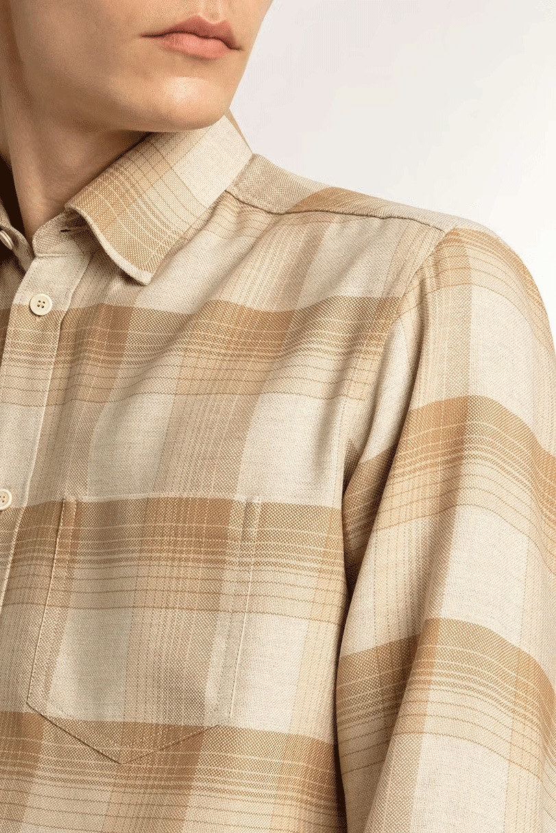 Regular Basic Shirt White Pepper/ Wet Sand