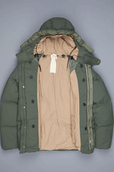 Ten C Artic Down Parka Green Marandino