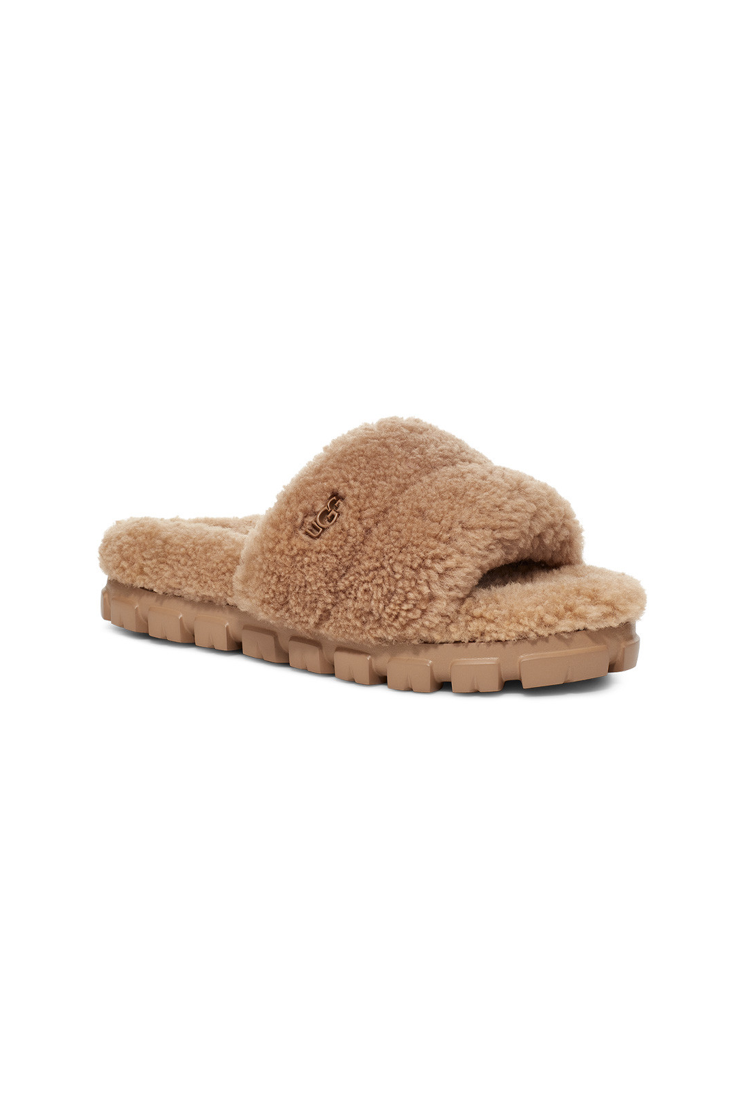 Cozetta Curly Slides Chestnut