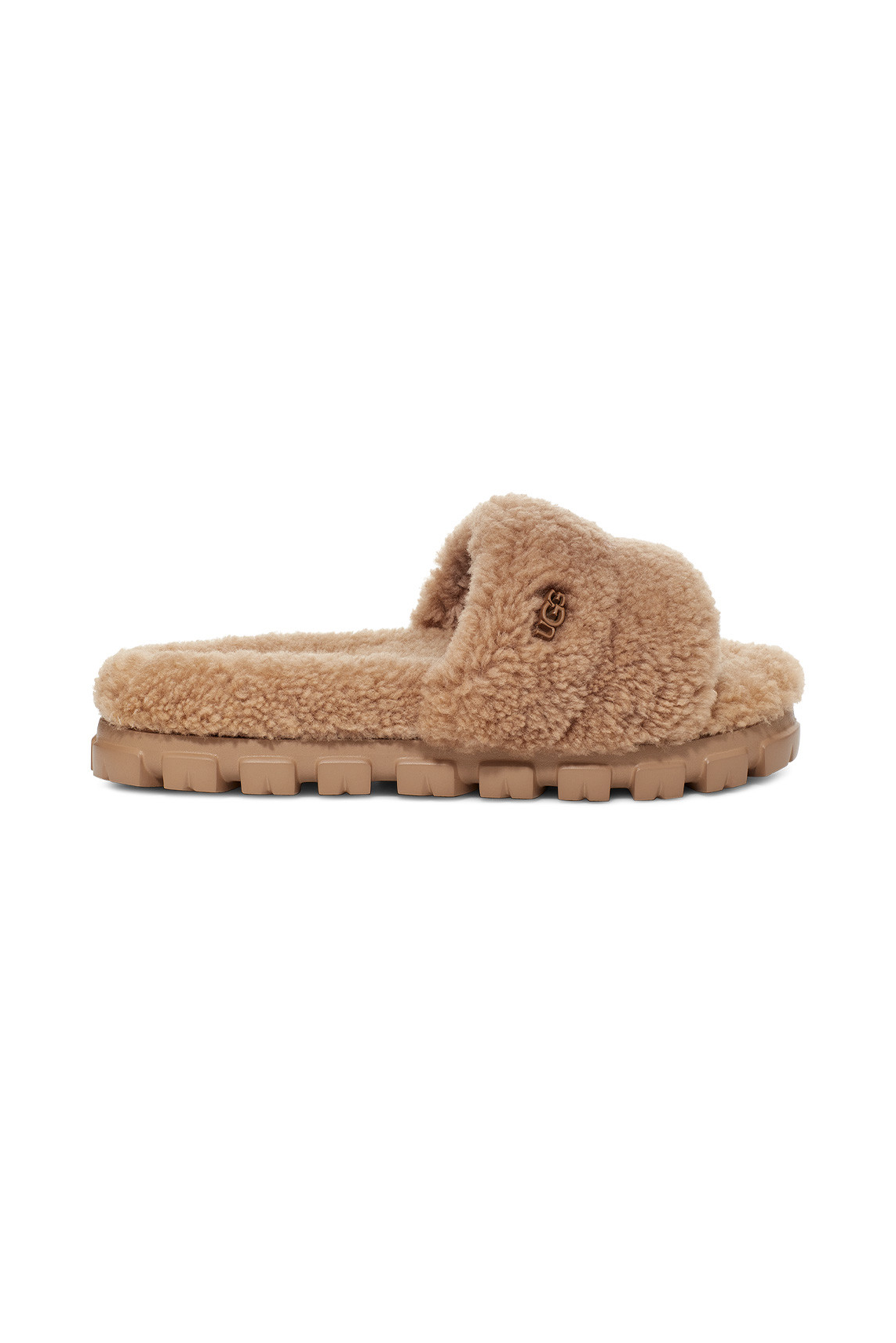 Cozetta Curly Slides Chestnut