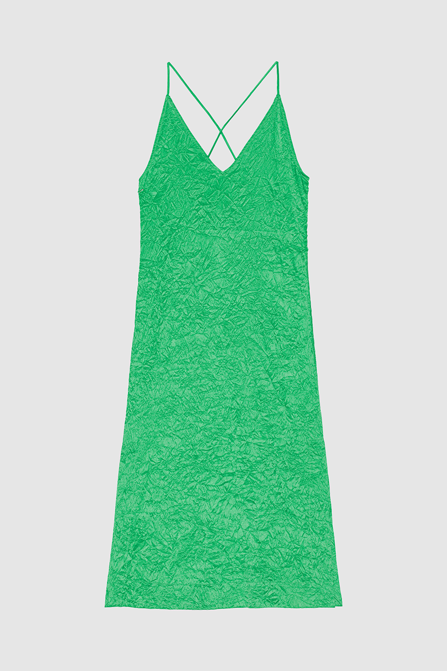 SLIP DRESS Bright Green