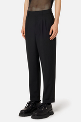 Carrot Fit Trousers Black